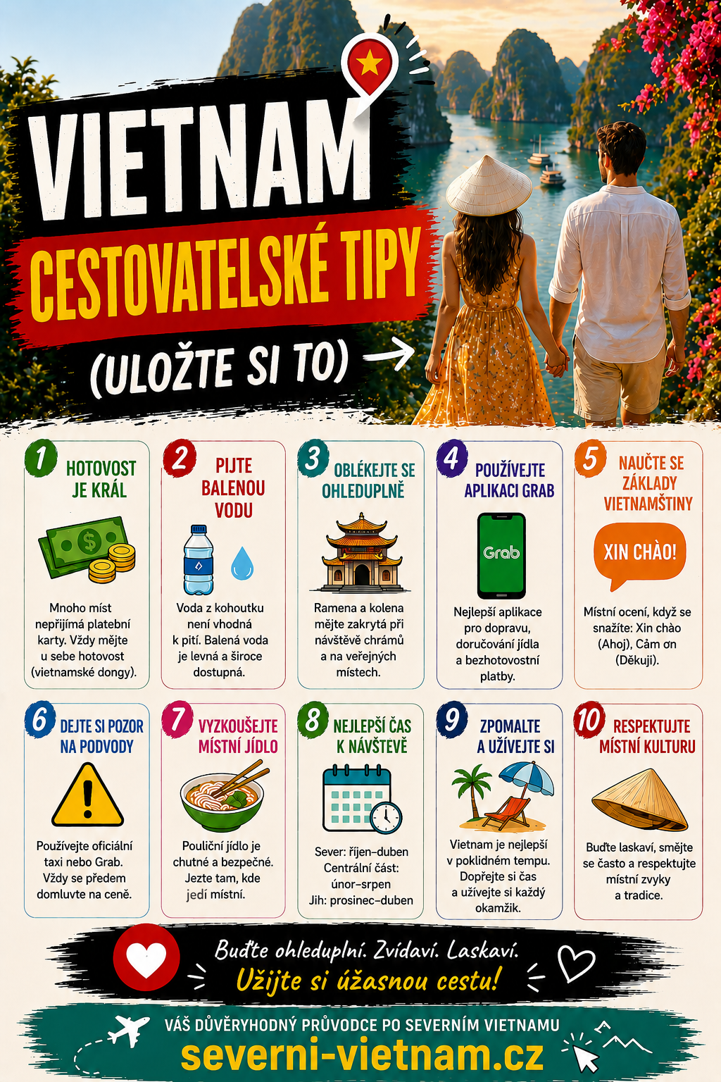 Tipy pro cestování ve Vietnamu, rady, doporučení a na co dát pozor