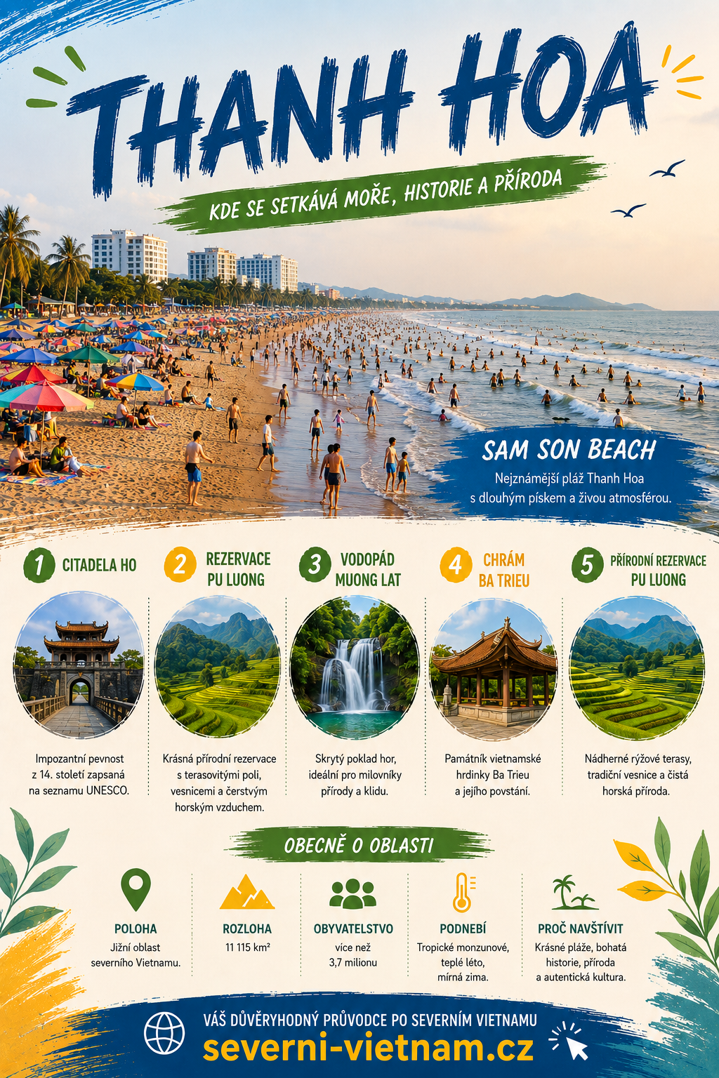Thanh Hoa ve Vietnamu – Sam Son Beach, Pu Luong a cestovatelský průvodce