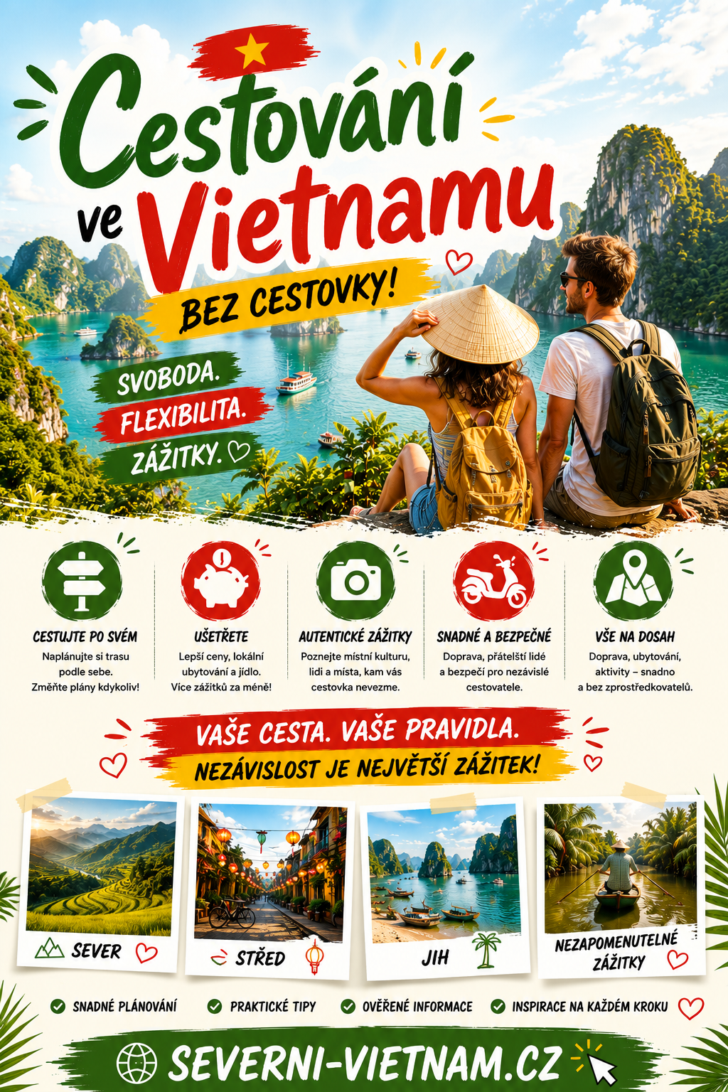 Cestování po Vietnamu bez cestovky – tipy pro dopravu, ubytování a itinerář na vlastní pěst