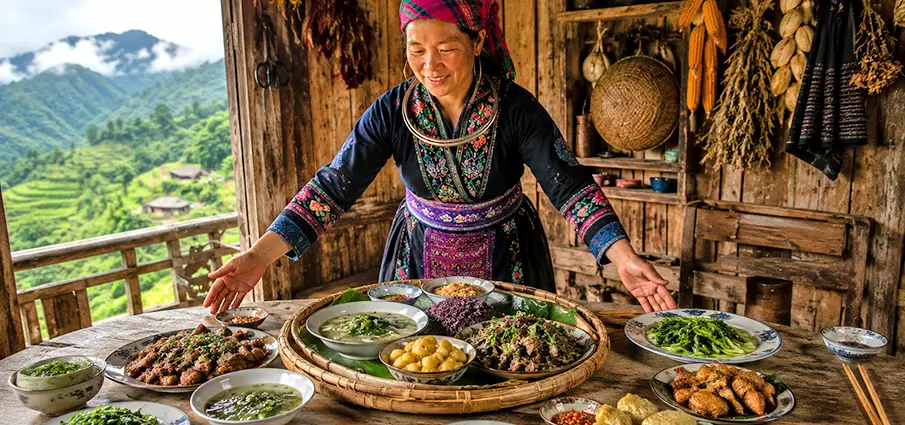 Tradiční kuchyně etnických menšin ve Vietnamu tradiční kuchyně etnických menšin v severním Vietnamu